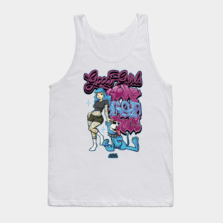Good Girls Love Bad Dogs - 90s Skate Cartoon Streetwear Graphic Tank Top