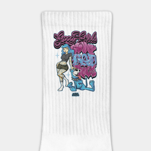 Good Girls Love Bad Dogs - 90s Skate Cartoon Streetwear Graphic by Wrong