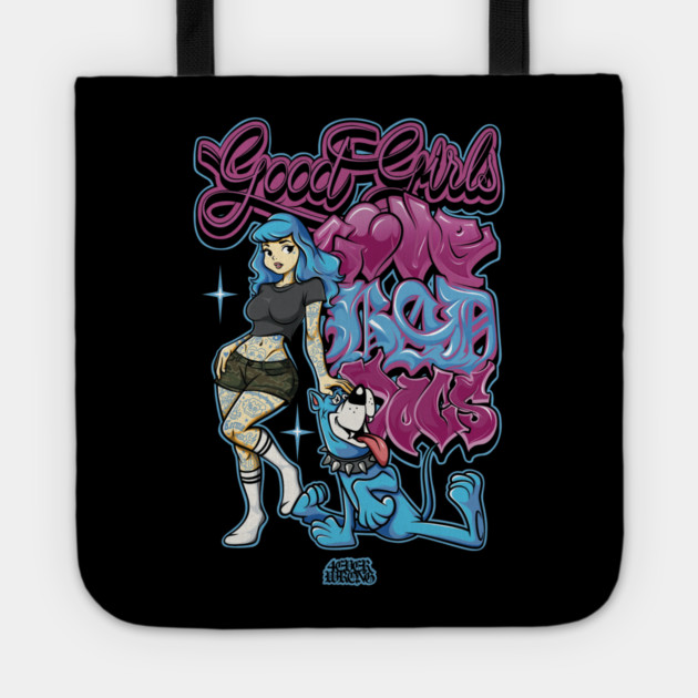 Good Girls Love Bad Dogs Shirt - Funny Red Flag Dog Lover Graphic Tote by Wrong