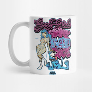 Good Girls Love Bad Dogs - Funny Dog Mom 90s Graffiti Streetwear Mug
