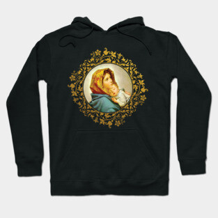 Virgin Mary with Jesus Christ child Hoodie
