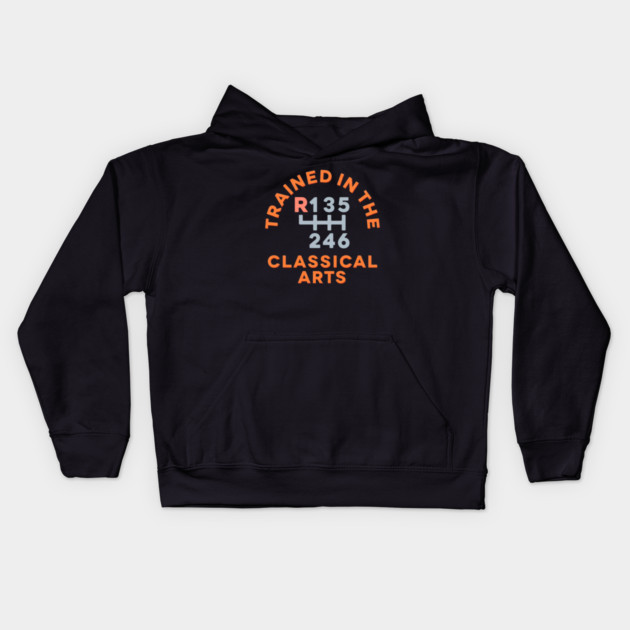 Trained In The Classical Arts Kids Hoodie by Litehouse Tees