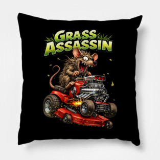 Grass Assassin – Turbo Lawn Mower Rat Pillow