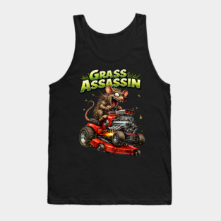 Grass Assassin – Turbo Lawn Mower Rat Tank Top