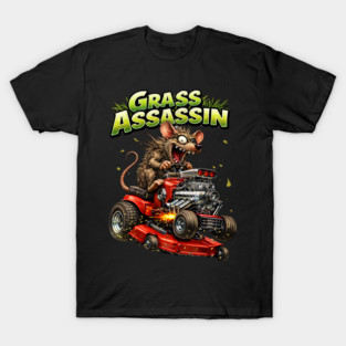 Grass Assassin – Turbo Lawn Mower Rat T-Shirt
