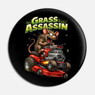 Grass Assassin – Turbo Lawn Mower Rat Pin