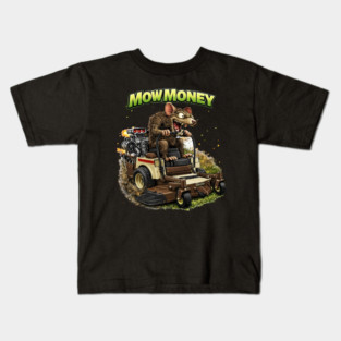 Mow Money – Lawn Care Hustle Rat Kids T-Shirt