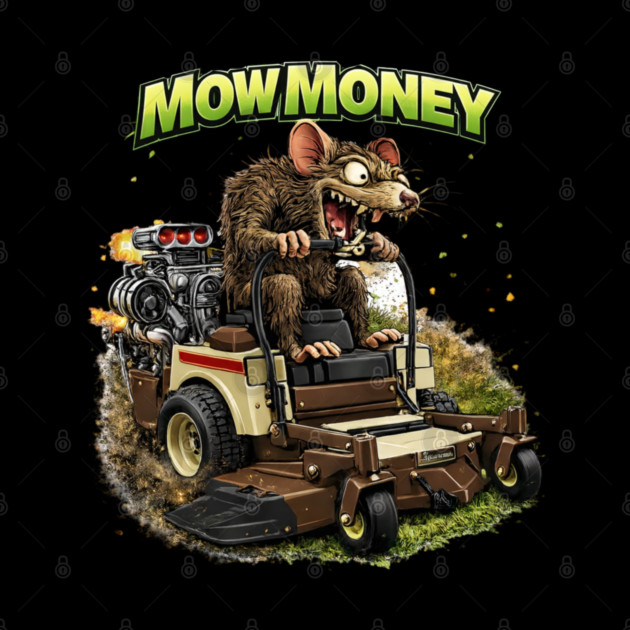 Mow Money – Lawn Care Hustle Rat by CrazyGirl