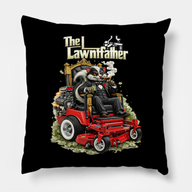 The Lawnfather – Funny Landscaping Mafia Lawn Care Shirt Pillow by CrazyGirl