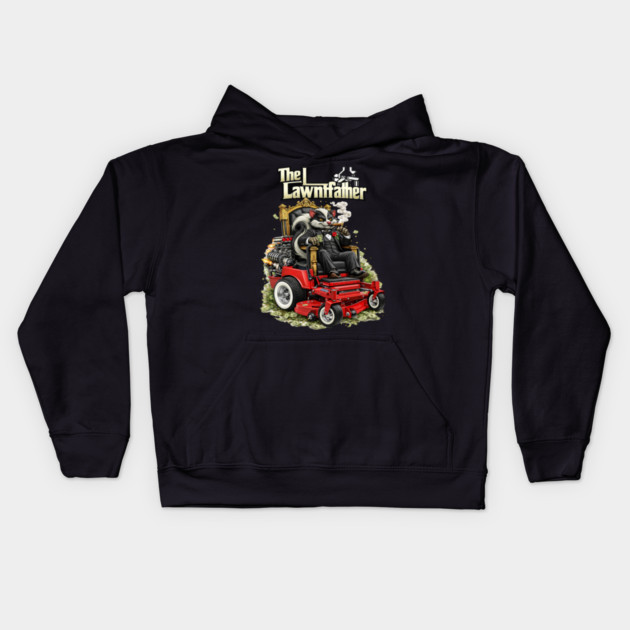 The Lawnfather – Funny Landscaping Mafia Lawn Care Shirt Kids Hoodie by CrazyGirl