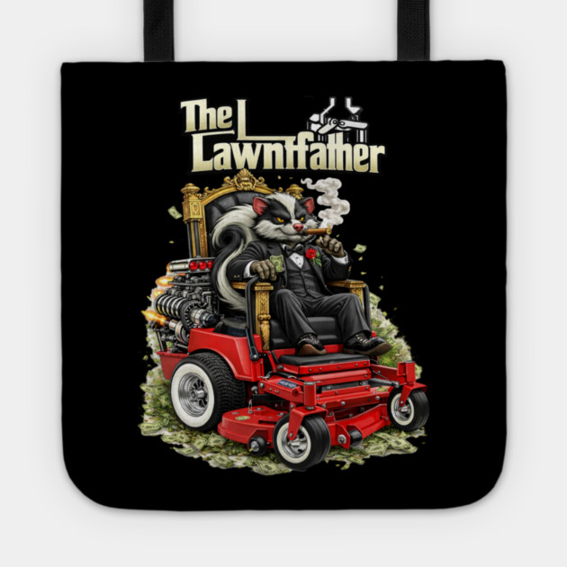 The Lawnfather – Funny Landscaping Mafia Lawn Care Shirt Tote by CrazyGirl