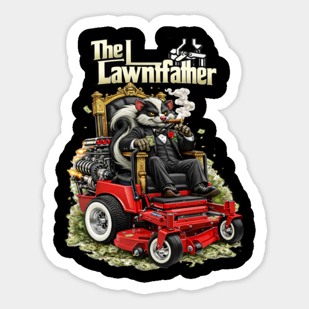 The Lawnfather – Funny Landscaping Mafia Lawn Care Shirt Magnet by CrazyGirl