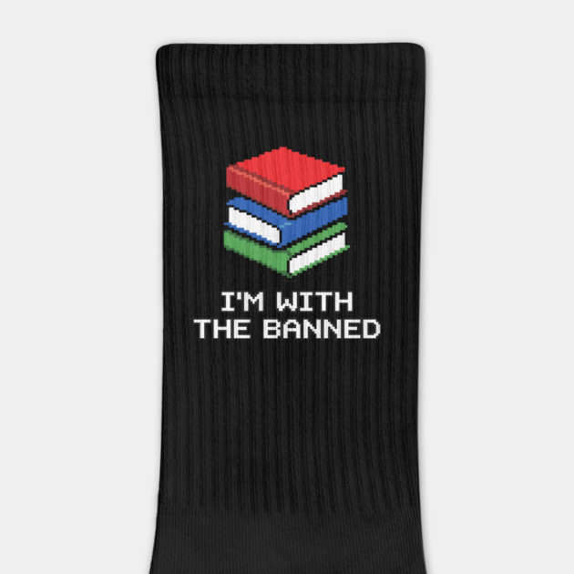 Library Librarian Literature Im With The Banned Books Pixel by belownormal