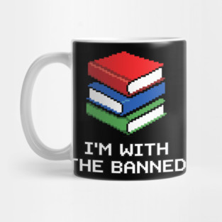 Library Librarian Literature Im With The Banned Books Pixel Mug