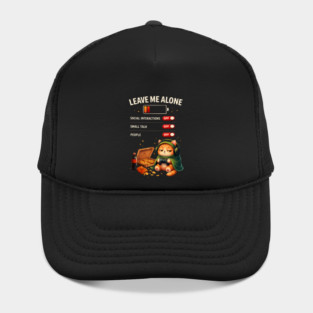 Leave Me Alone Funny Introvert Gamer Cat  Lover Anti Social Hat
