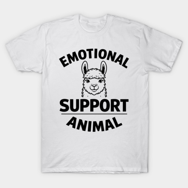 Funny Alpaca Emotional Support Animal Lover Quote T-Shirt by shirtlux