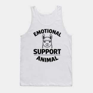 Funny Alpaca Emotional Support Animal Lover Quote Tank Top