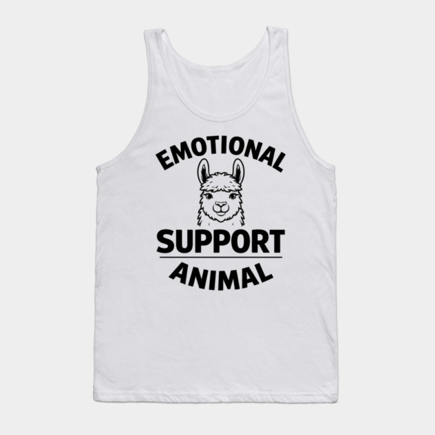 Funny Alpaca Emotional Support Animal Lover Quote Tank Top by shirtlux