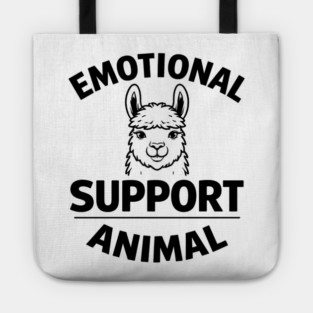 Funny Alpaca Emotional Support Animal Lover Quote Tote