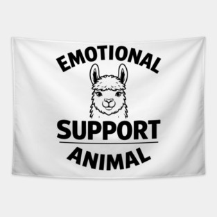 Funny Alpaca Emotional Support Animal Lover Quote Tapestry