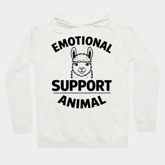 Funny Alpaca Emotional Support Animal Lover Quote Hoodie by shirtlux
