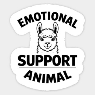 Funny Alpaca Emotional Support Animal Lover Quote Magnet