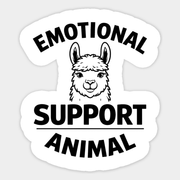 Funny Alpaca Emotional Support Animal Lover Quote Magnet by shirtlux