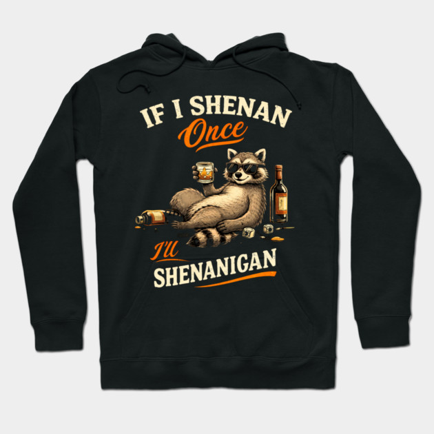 Raccoon If I Shenan Once I'll Shenanigan Funny Men Women Hoodie by shirtlux