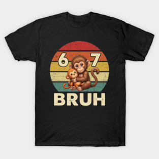 Vintage Monkey Bruh Punch Hug Chaos Primate Humor Graphic T-Shirt