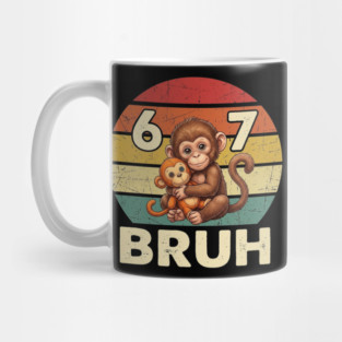 Vintage Monkey Bruh Punch Hug Chaos Primate Humor Graphic Mug