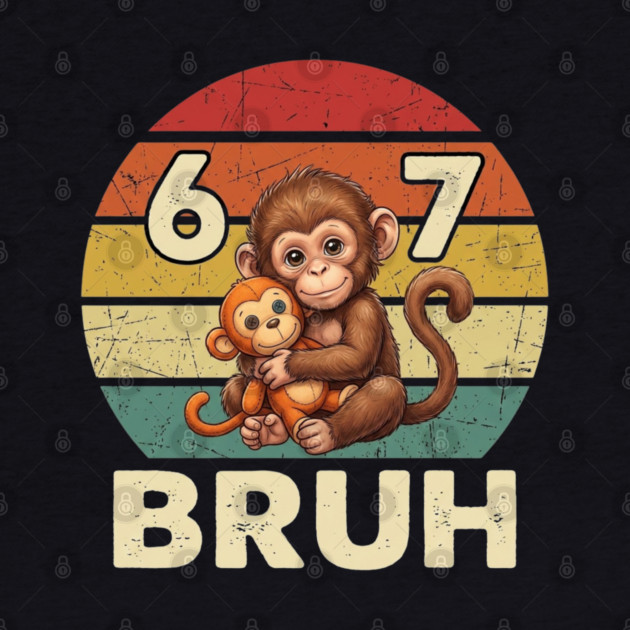 Vintage Monkey Bruh Punch Hug Chaos Primate Humor Graphic by shirtlux