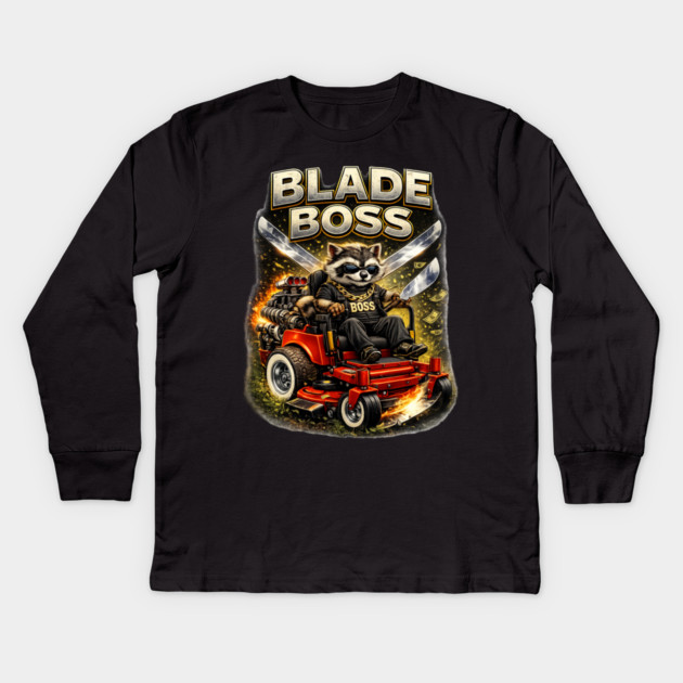Blade Boss Kids Long Sleeve T-Shirt by CrazyGirl