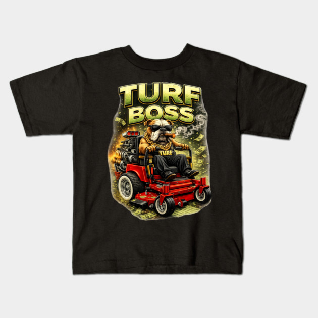 Turf Boss Kids T-Shirt by CrazyGirl