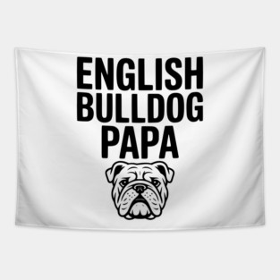 English Bulldog Papa Tapestry