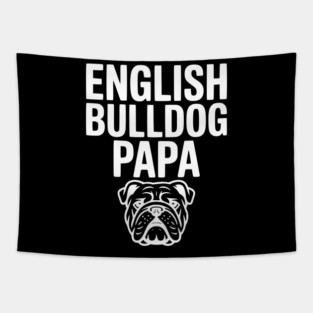 English Bulldog Papa Tapestry