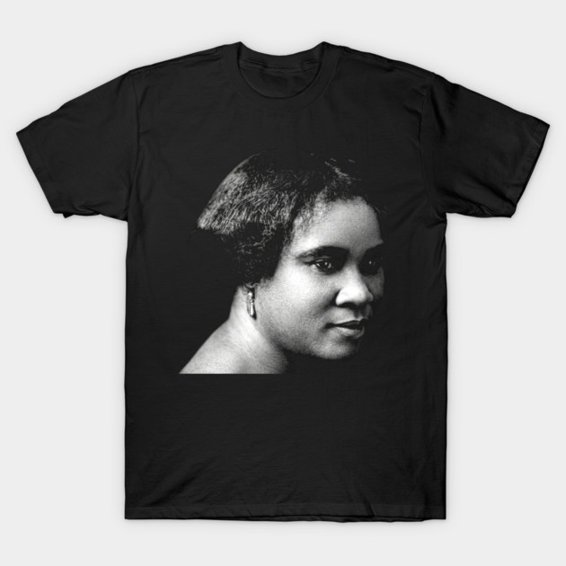 Madam C.J. Walker Black History Entrepreneur Portrait T-Shirt by UrbanLifeApparel