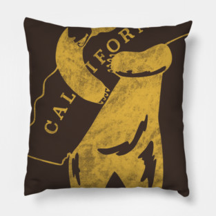 California bear (yellow) Pillow