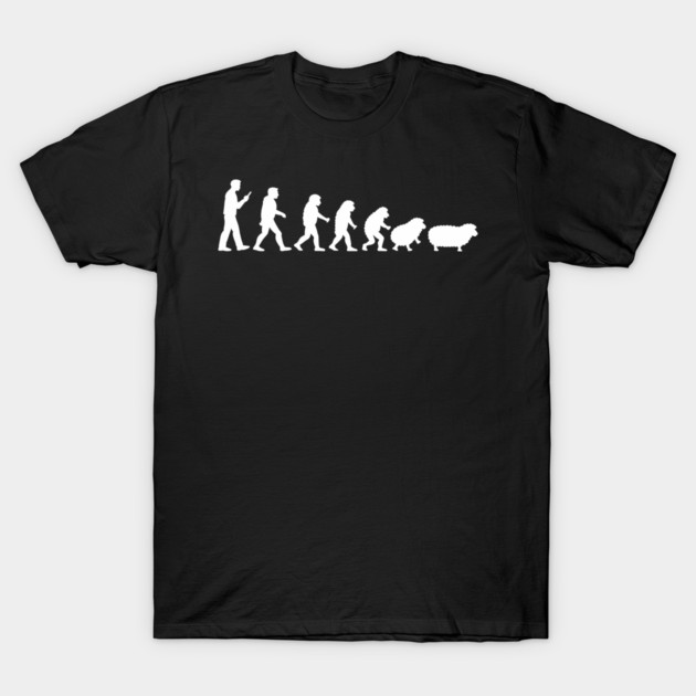 Human Evolution Back to Sheep Anti Establishment Satire T-Shirt by Anticorporati
