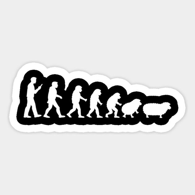 Human Evolution Back to Sheep Anti Establishment Satire Magnet by Anticorporati