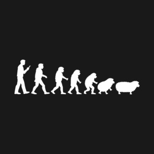 Human Evolution Back to Sheep Anti Establishment Satire T-Shirt