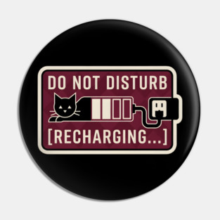 DO NOT DISTURB. RECHARGING. Pin