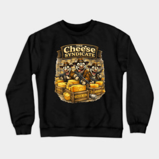 The Cheese Syndicate – Wisconsin Gangster Cows Crewneck Sweatshirt