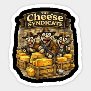 The Cheese Syndicate – Wisconsin Gangster Cows Sticker