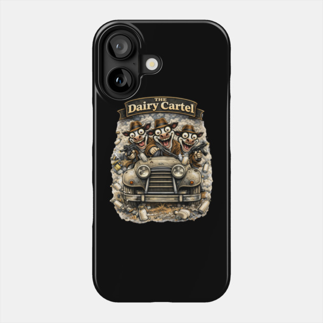 The Dairy Cartel – Wisconsin Gangster Cow Mafia Phone Case by CrazyGirl