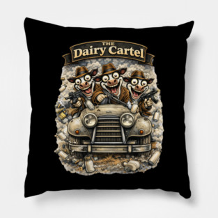 The Dairy Cartel – Wisconsin Gangster Cow Mafia Pillow