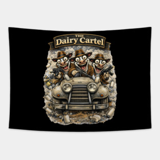 The Dairy Cartel – Wisconsin Gangster Cow Mafia Tapestry