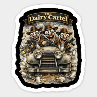 The Dairy Cartel – Wisconsin Gangster Cow Mafia Sticker