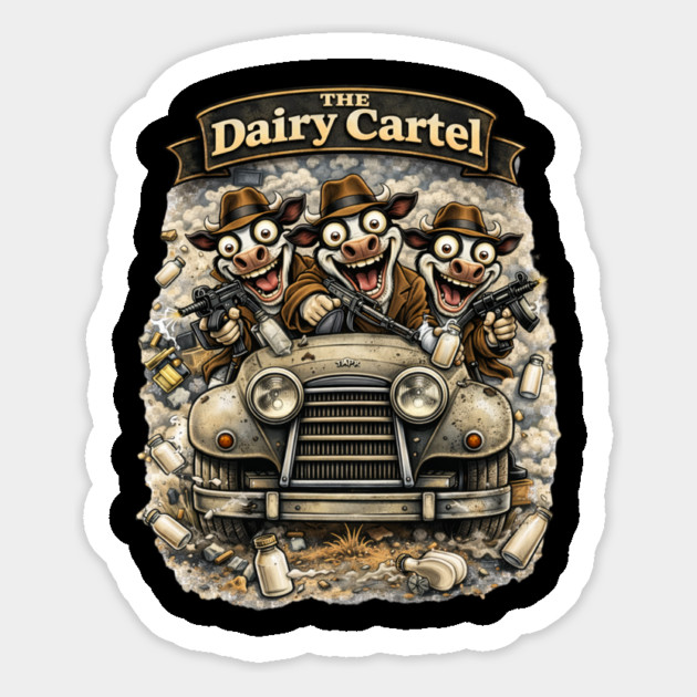 The Dairy Cartel – Wisconsin Gangster Cow Mafia Magnet by CrazyGirl