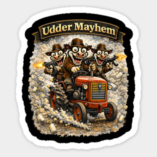 Udder Mayhem – Wisconsin Gangland Tractor Crew Magnet