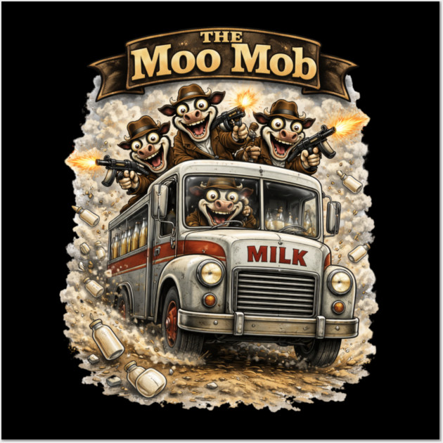 The Moo Mob Wall Art by CrazyGirl